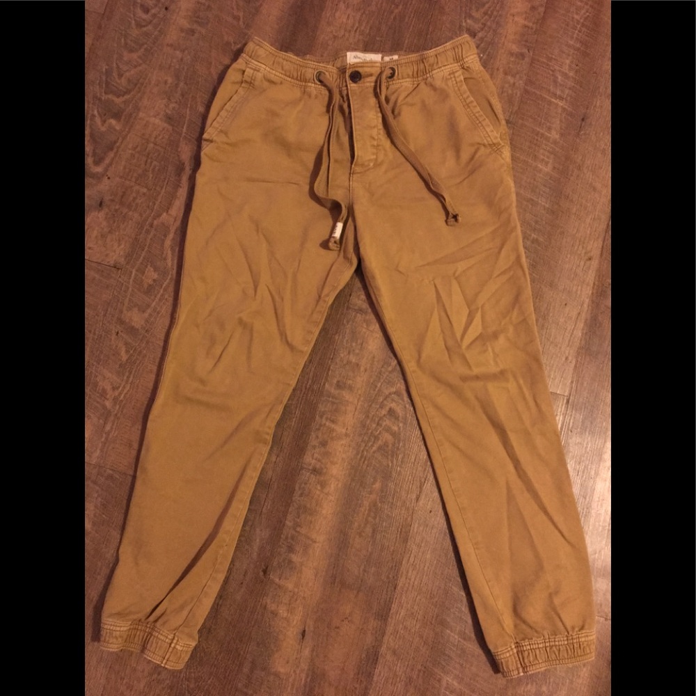 Abercrombie khaki joggers